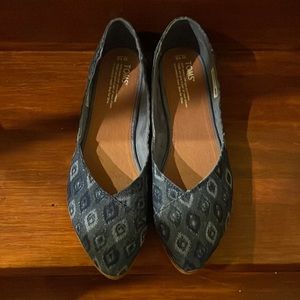 TOMS Jutti Blue Bleach Washed Denim